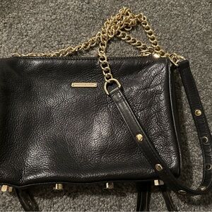 Rebecca Minkoff Black Crossbody Bag with Gold Chain